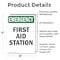 Signmission First Aid Station, 5 in W x Rectangle, Vinyl Decal OS-2PACK-EM-D-57-V-10496 - alternate 5